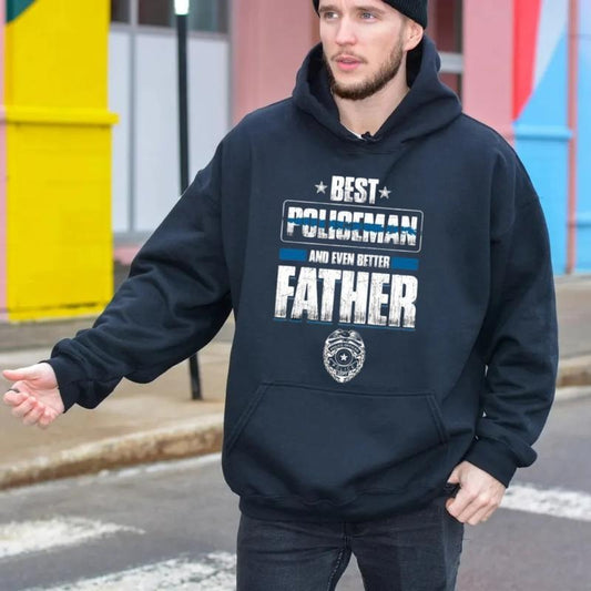 Police Dad Sweatshirt, Anniversary Gift From Kid, Fathers Day Gift, Daddy Police Hoodie, Gift For Dad, Unisex Crewneck...