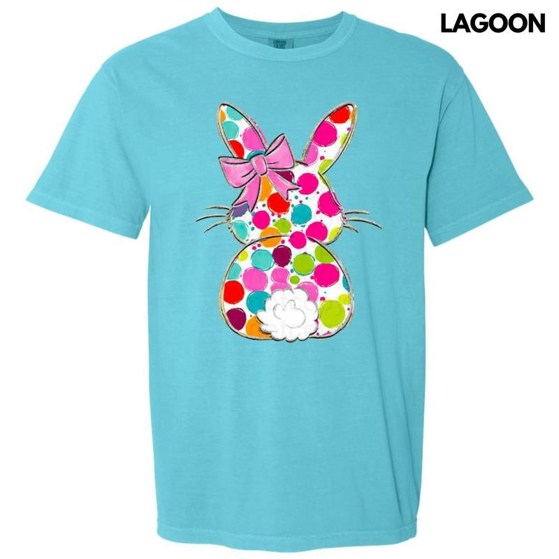Polka Dot Bunny Comfort Colors T-Shirt Hoodie, Sweatshirt | WearSparks.com