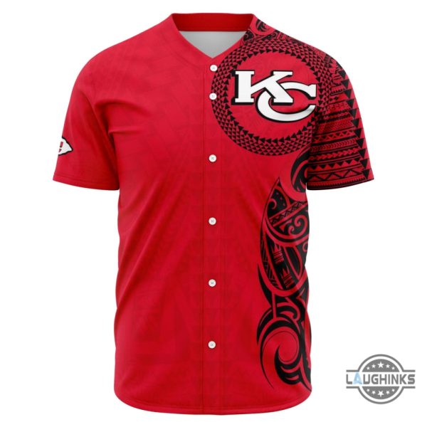 Polynesian Kansas City Chiefs Baseball Jersey Shirt