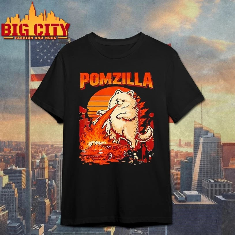 Pomzilla Pomeranian Dog Monster Pom Dog Lover Shirt