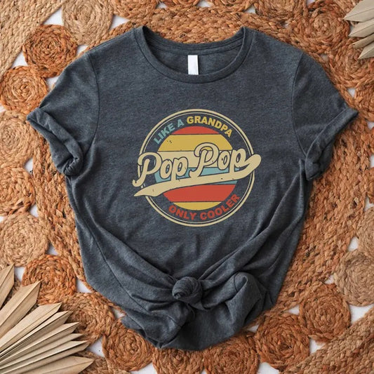 Pop Pop Shirt Cool Poppop T-shirtgrandpa Fathers Day Gift From Granddaughterson Grandpa Funny Teepops Tshirt New Pop...