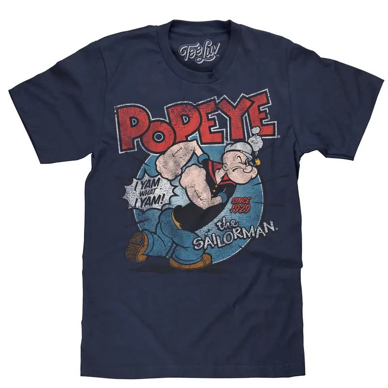 Popeye I Yam What I Yam T-Shirt - Navy Hoodie, Sweatshirt | WearSparks.com