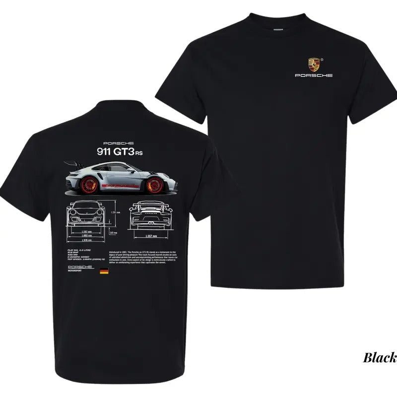 Porsche 911 GT3 RS Aesthetic T-shirt, Graphic Car Tees, Stylish Car Merch for Automotive Enthusiasts Hoodie, Sweatshirt