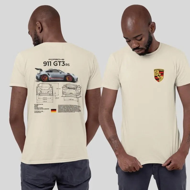 Porsche 911 GT3 RS Spec Tee, Boosted Gear Co - Unisex T-shirt, Supercar Performance Shirt, Cool Racing Apparel, Casual...