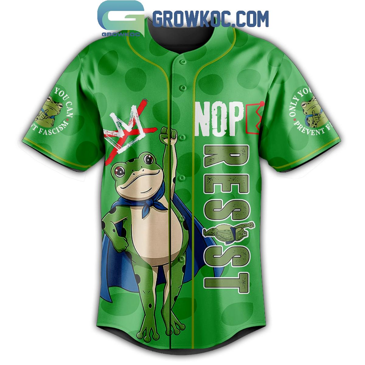Portland Frog Resist No King Baseball Jersey