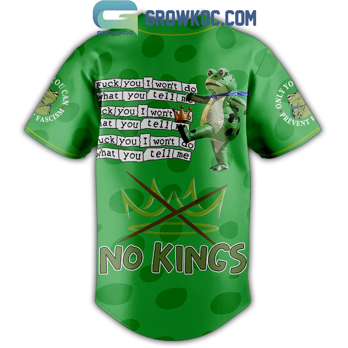 Portland Frog Resist No King Baseball Jersey