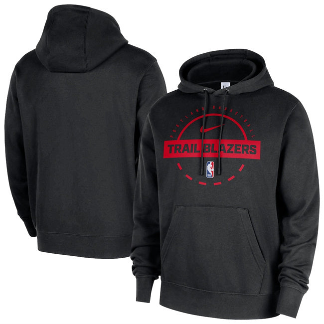 Portland Trail Blazers Black 2025 26 Practice Club Pullover Hoodie