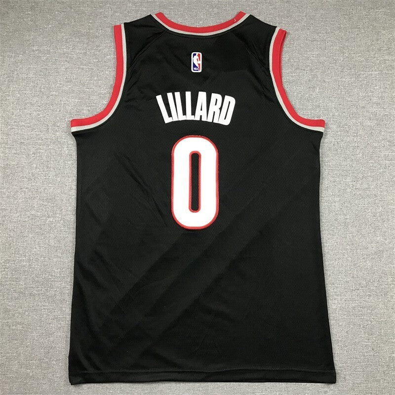 Portland Trail Blazers #0 Damian Lillard 23 Trail Blazers 0 Black Style 4