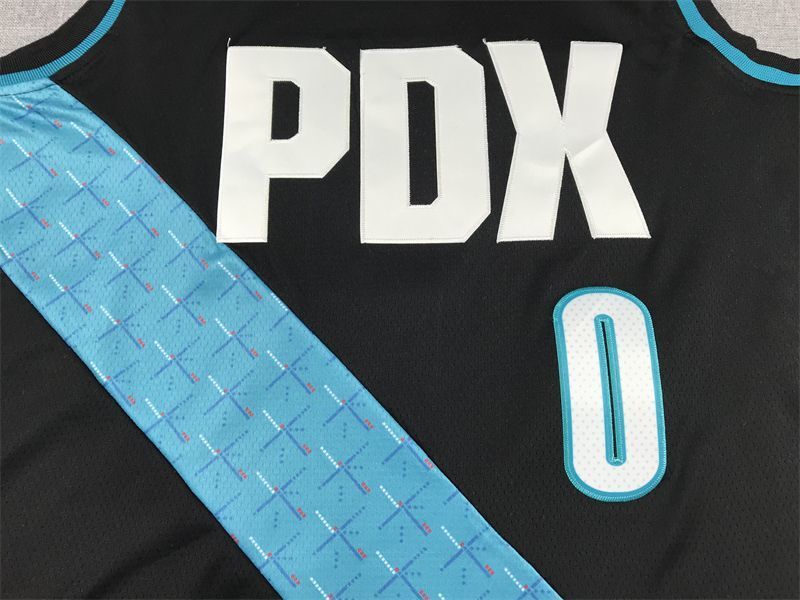 Portland Trail Blazers #0 Damian Lillard 23 Trail Blazers 0 City Edition Style 5