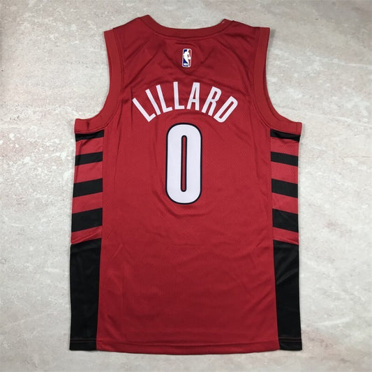 Portland Trail Blazers #0 Damian Lillard Hot Press Trail Blazers 0 Red s-xxl Style 1