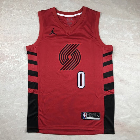 Portland Trail Blazers #0 Damian Lillard Hot Press Trail Blazers 0 Red s-xxl Style 2
