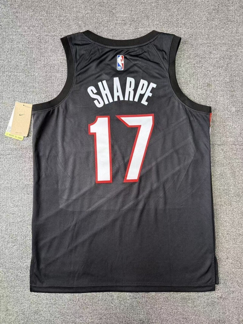 Portland Trail Blazers #17 Shaedon Sharpe 26 Season Trail Blazers Team Black Style 1