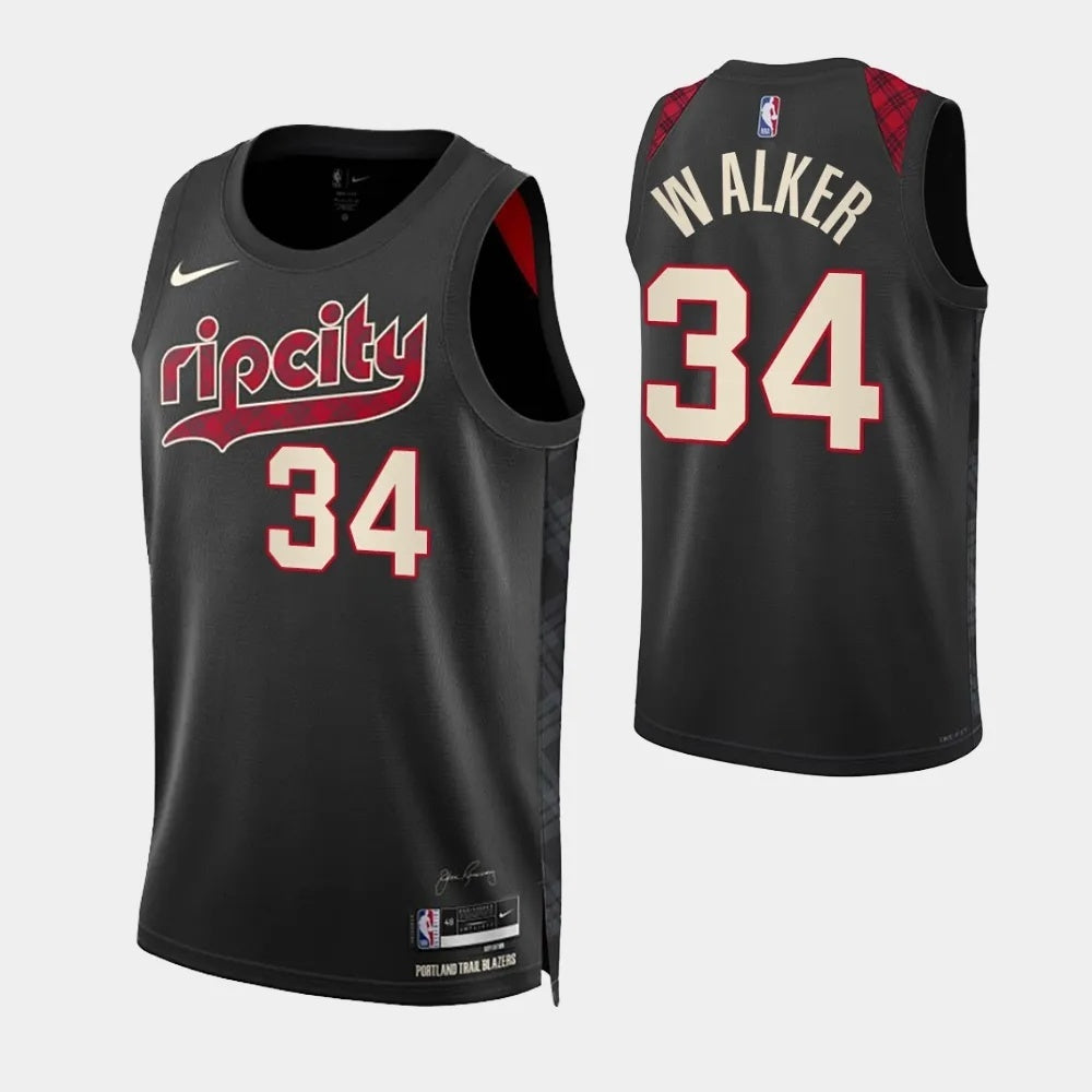 Portland Trail Blazers #34 Jabari Walker 2023-24 City Edition Swingman Jersey