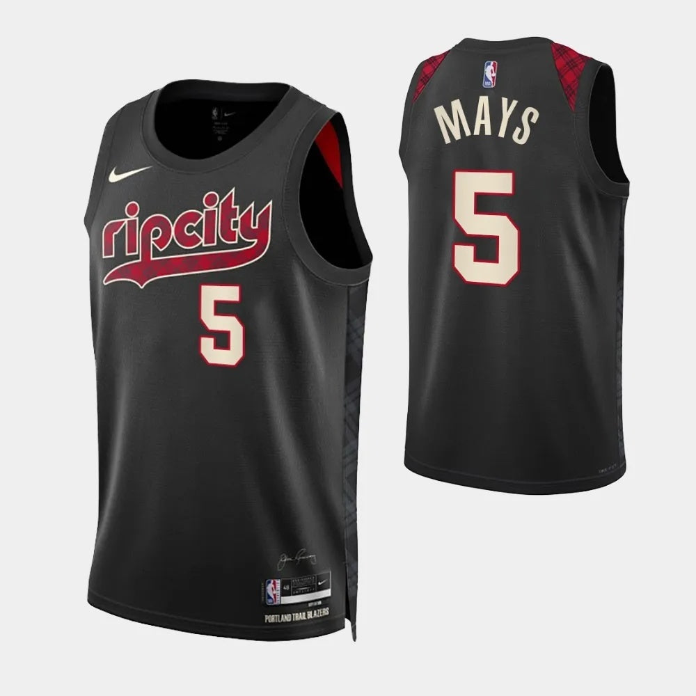 Portland Trail Blazers #5 Skylar Mays 2023-24 City Edition Swingman Jersey