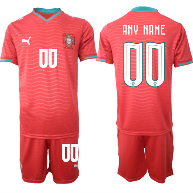 Portugal Team Custom Red 2026 World Cup Home Soccer Jersey Suit
