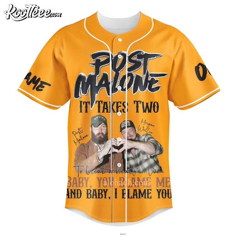 Post Malone And Morgan Wallen I Had Some Help Baseball Jersey