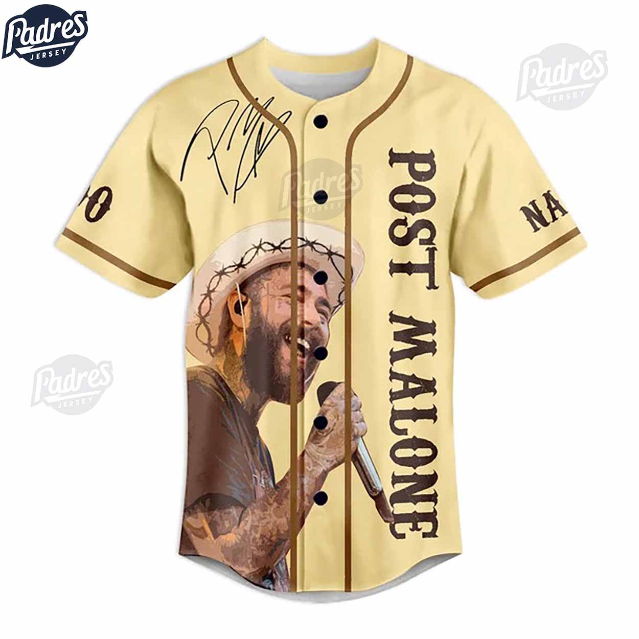 Post Malone I Had Some Help Custom Baseball Jersey - Padres Jersey Oasis: Elevate Your Baseball Style Game... (Image 2)
