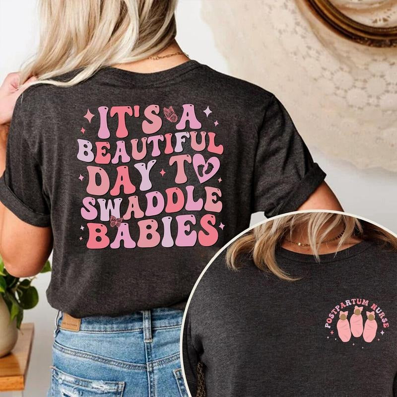 Postpartum Nurse T-shirt, Mother Baby Nurse Shirt, Obstetrics Nurse, Gift For Nurse Hoodie, Sweatshirt | WearSparks.com