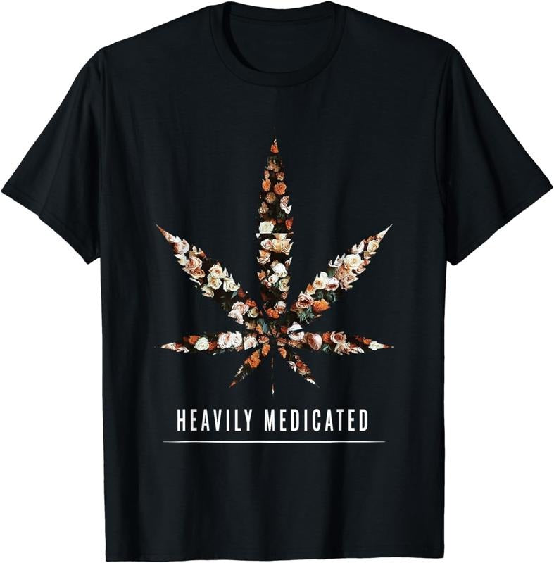 [100% Cotton] Heavily Medicated | Marijuana Cannabis Weed/Pot Stoner T-Shirt Hoodie, Sweatshirt | WearSparks.com