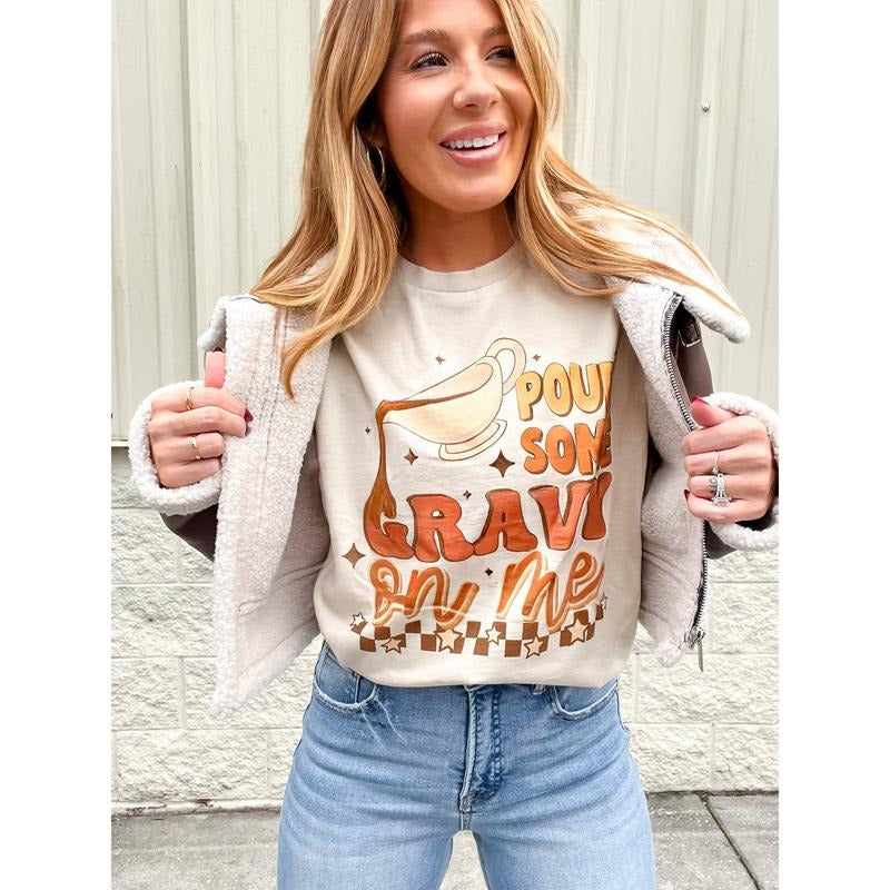 Pour Some Gravy Graphic Top T-Shirts, Hoodie, Sweatshirt | WearSparks.com
