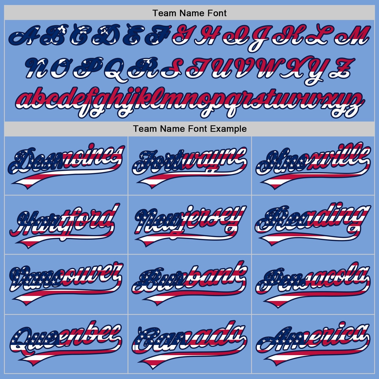 Custom Powder Blue USA Flag Navy Red-White Authentic Baseball Jersey