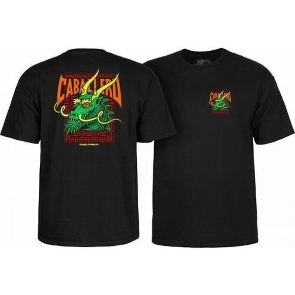 Powell Peralta Steve Caballero GREEN DRAGON AND BATS Skateboard T Shirt BLACK Hoodie, Sweatshirt | WearSparks.com