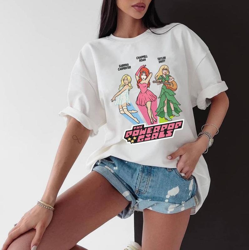 PowerPop Girls Unisex T-shirt, Fitted Short Sleeve Graphic Tee, All-Seasons Cotton