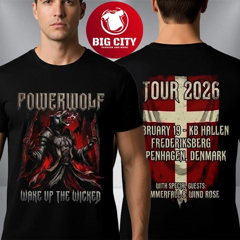 Powerwolf Wake Up The Wicked Tour 2026 Two Sided Shirt