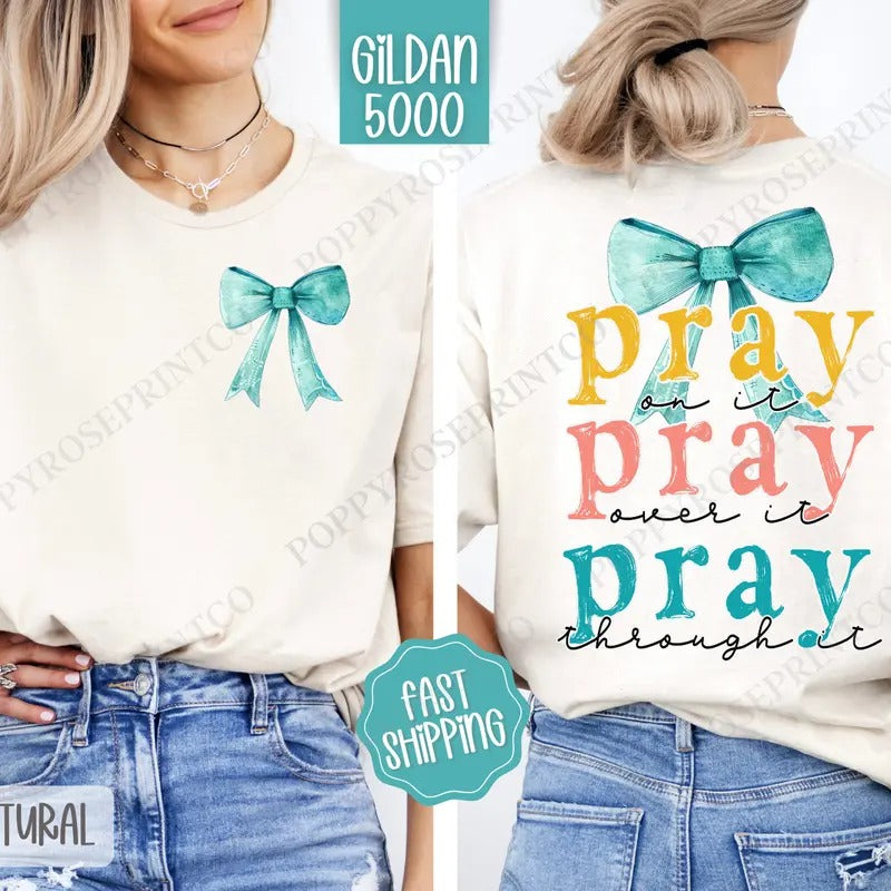 Pray On It Shirt Gildan, Religious Women's Tee,  Religious Women's Tshirt Plus Size Christian Shirt Hoodie, Sweatshirt