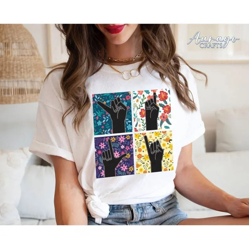 Premium  ASL Shirt, Speechie SLP Language Pathologist Gift,Sign Language Shirt,Sign Language Gift for Men Women,Custom...