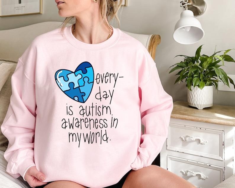 Premium  Autism Awareness Shirt, Blue Puzzle Sweatshirt, Blue Autism T-Shirt, Neurodiversity Shirt, Gift For Autism Mom,...