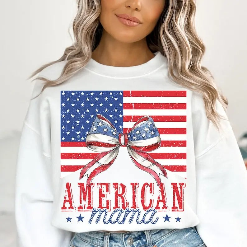 Premium  Coquette American Mama Mini, Coquette 4th Of July sweatshirt T-Shirts, Hoodie | WearSparks.com