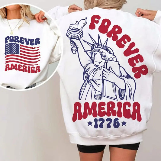 Premium  Forever America , 4th of July , Fourth of July , Patriotic , Independence Day Sweatshirt T-Shirts, Hoodie