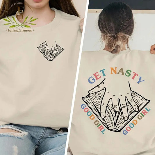 Premium  Get Nasty Good Girl Russ Sweatshirt, Good Girl T-shirt, Get Nasty Sweatshirt, Romance Sweatshirt, Dark Romance...
