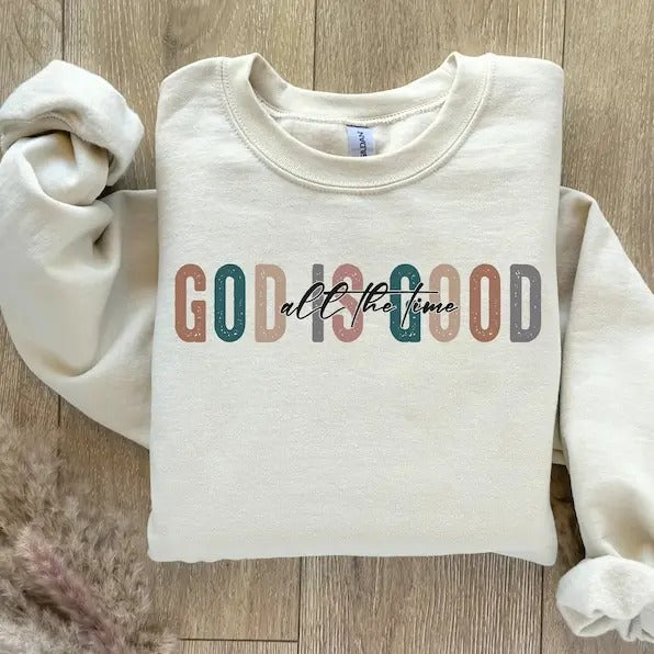 Premium  God Is Good All The Time , Christian women, boho Christian sweatshirt T-Shirts, Hoodie | WearSparks.com