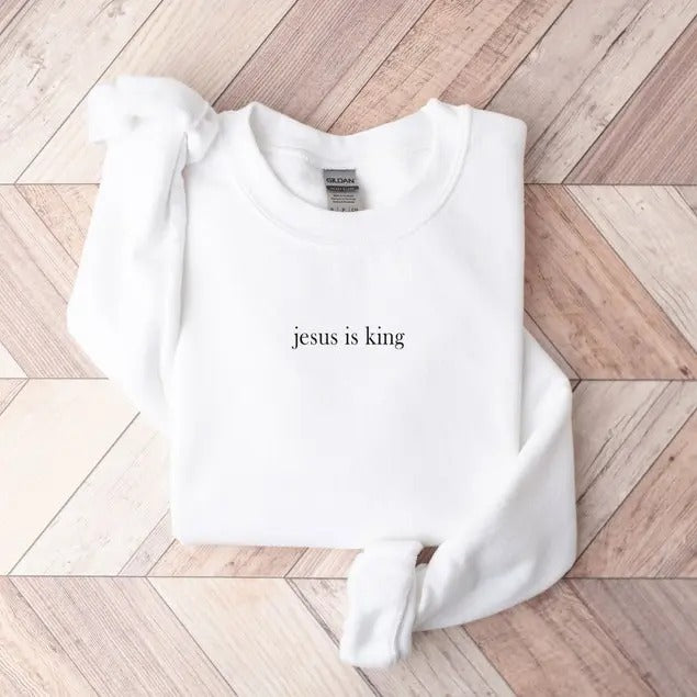 Premium  Jesus is king Sweatshirt, God is good sweatshirt, Christian Based Clothing, Faith Based Apparel, Christian...