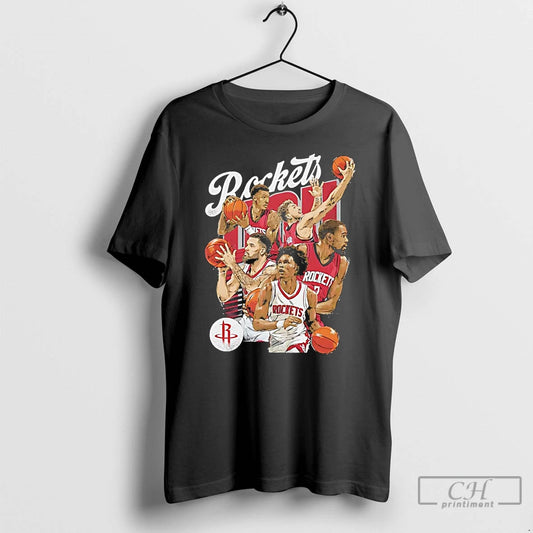 Premium 2025 Nba Houston Rockets Starting 5 Graphic T-Shirts, Hoodie, Sweatshirt | WearSparks.com