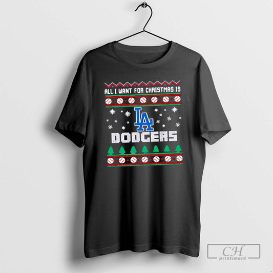 Premium All I Want For Christmas Is Los Angeles Dodgers Shirt Sweater Hoodie, Sweatshirt | WearSparks.com