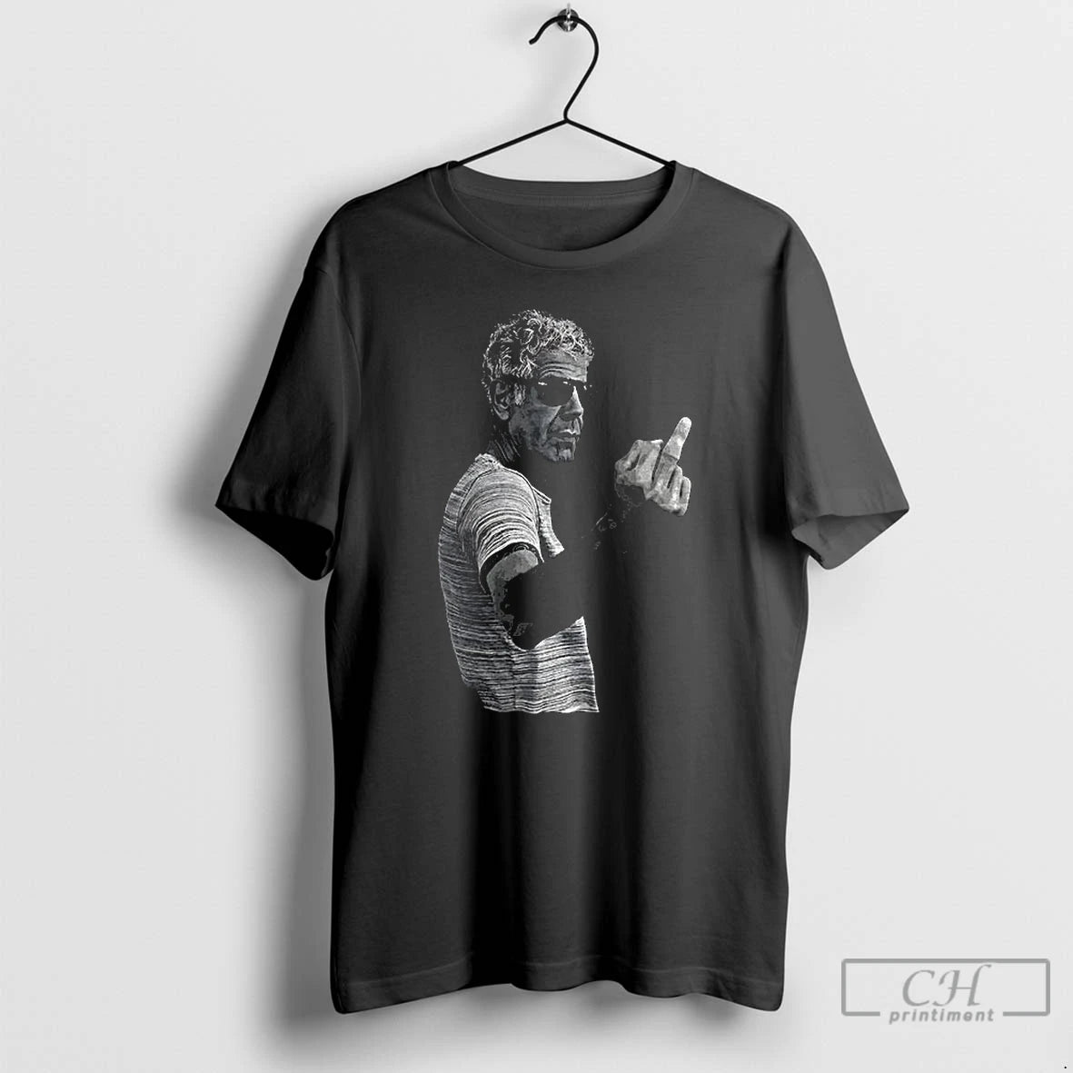 Premium Anthony Bourdain Middle Finger Photo Vintage T-Shirts, Hoodie, Sweatshirt | WearSparks.com