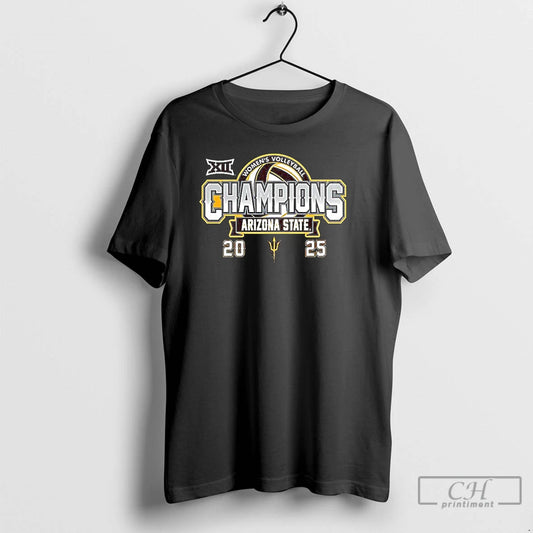 Premium Arizona State Sun Devils Womens Volleyball 2025 Big 12 Regular Season Champions T Shirts Hoodie, Sweatshirt