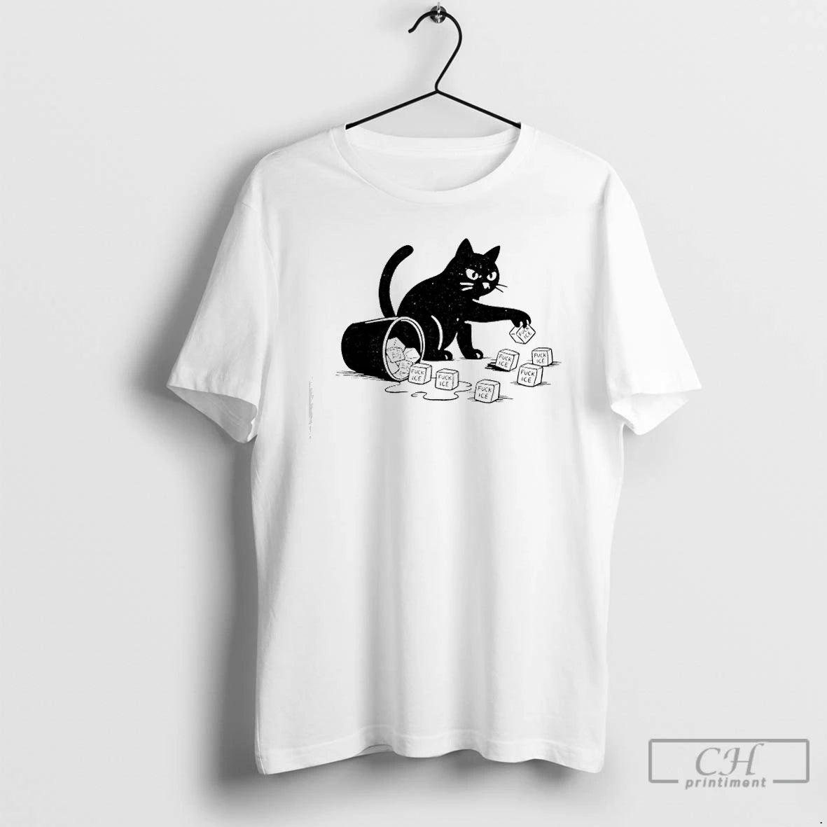 Premium Black Cat Fuck Ice Anti Trump T-Shirts, Hoodie, Sweatshirt | WearSparks.com