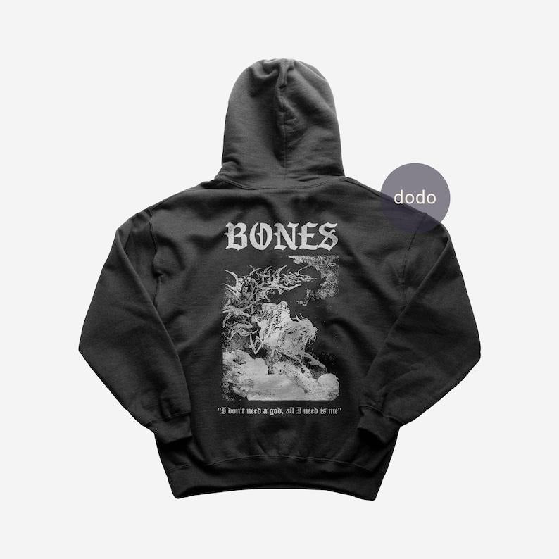 Premium Bones Hoodie - Cracker Bacteria Album Hoodie - Bones New Album Hoodie - Unisex Heavy Cotton Hoodie T-Shirts,...