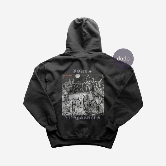 Premium Bones Hoodie - LivingSucks Album Hoodie - Bones New Album Hoodie - Unisex Heavy Cotton Hoodie T-Shirts, Sweatshirt