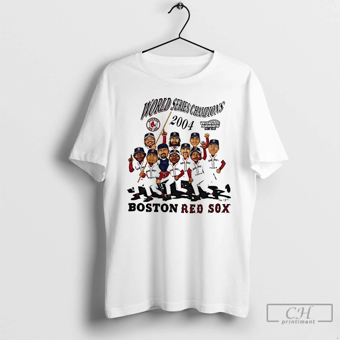 Premium Boston Red Sox Mlb 2004 World Series Champs Player Caricature T-Shirts, Hoodie, Sweatshirt | WearSparks.com