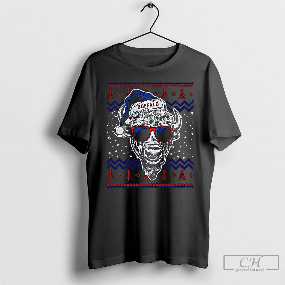 Premium Buffalo Football Mascot Ugly Pattern Vintage Christmas T-Shirts, Hoodie, Sweatshirt | WearSparks.com