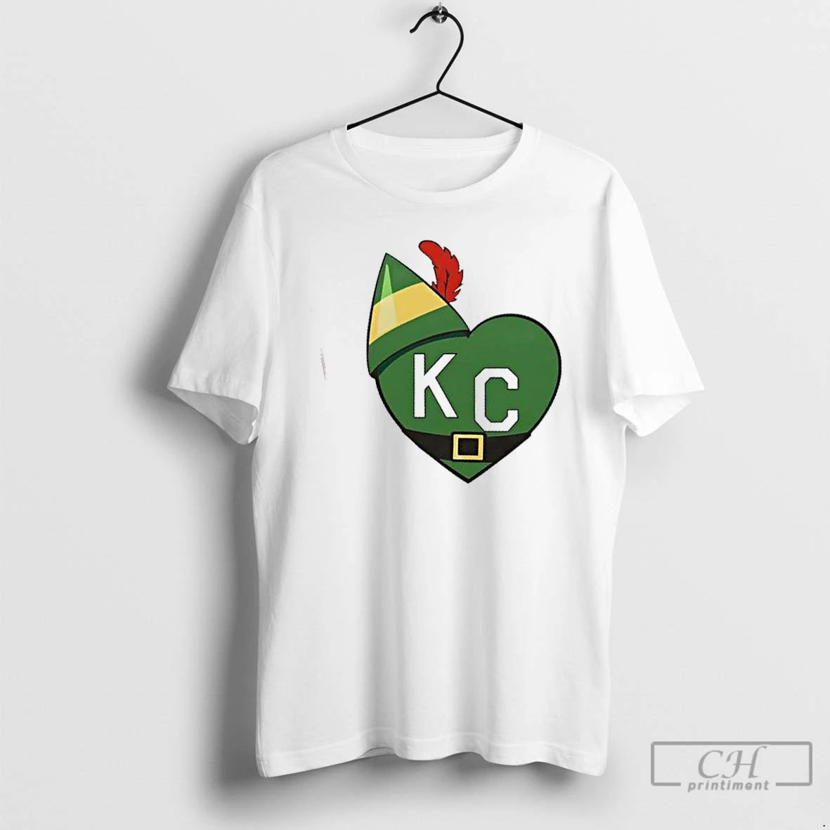 Premium Cheerful Elf Kc Heart T-Shirts, Hoodie, Sweatshirt | WearSparks.com