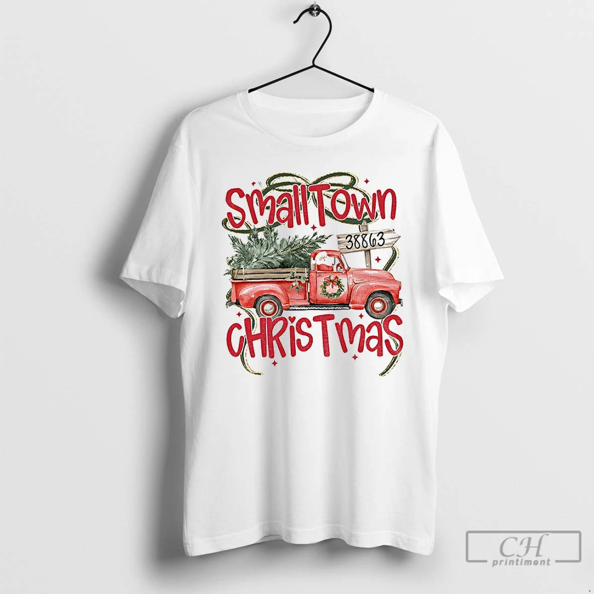 Premium Coquette Christmas Tree Truck Small Town Christmas 2025 T-Shirts, Hoodie, Sweatshirt | WearSparks.com