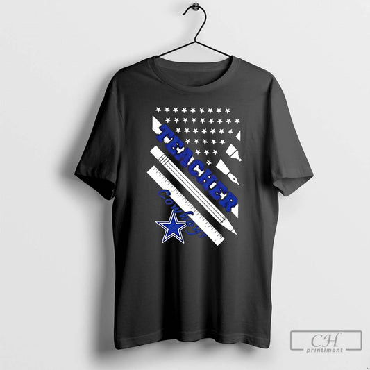 Premium Dallas Cowboys Football X Teacher American Flag T-Shirts, Hoodie, Sweatshirt | WearSparks.com