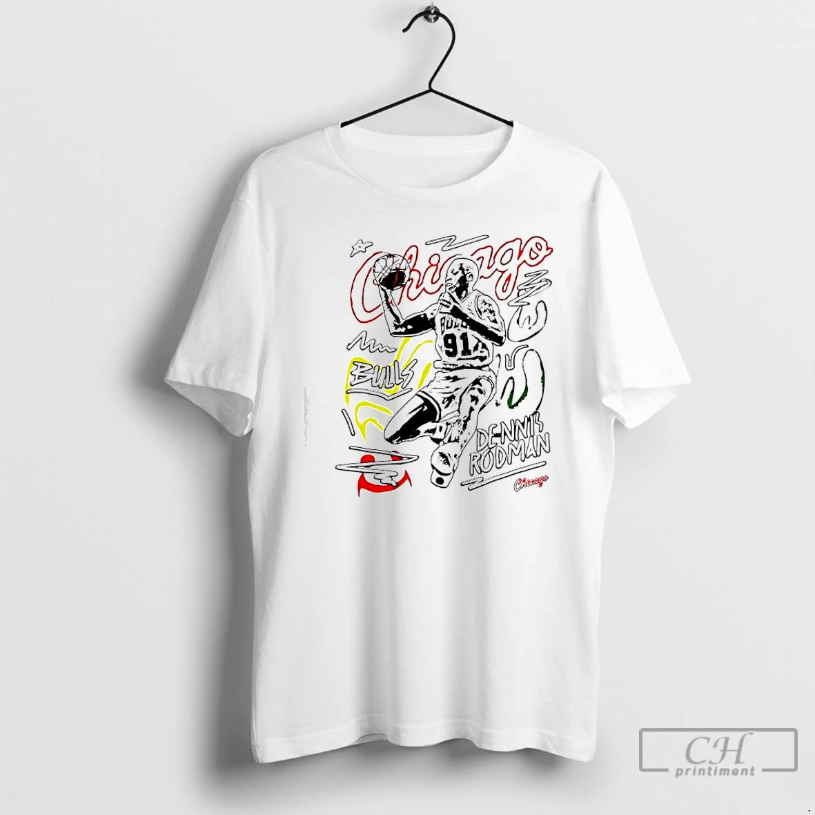 Premium Dennis Rodman Chicago Bulls Chalked Up Signature T-Shirts, Hoodie, Sweatshirt | WearSparks.com