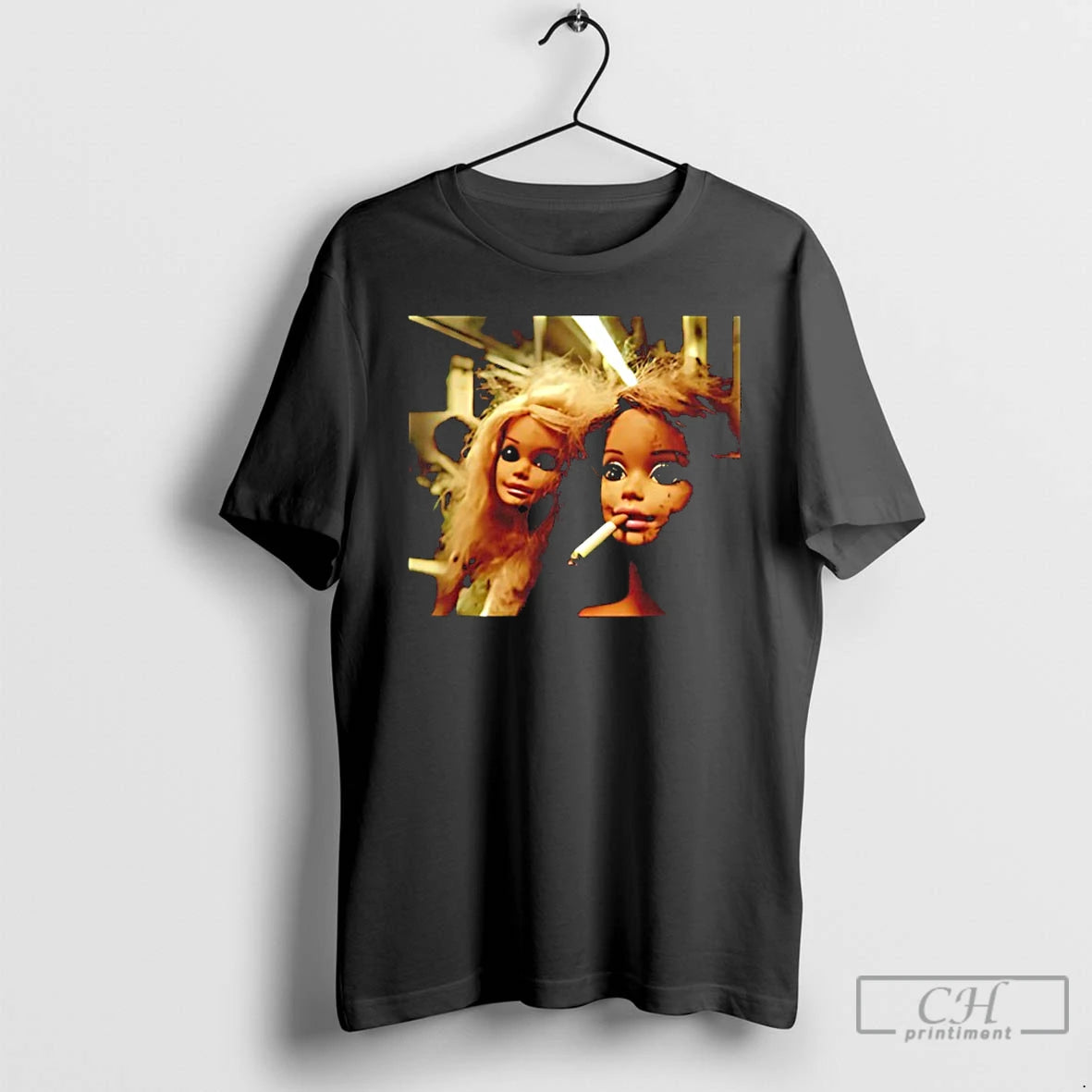 Premium Distressed Doll Smoking T-Shirts, Hoodie, Sweatshirt | WearSparks.com